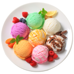 ice-cream on the plate